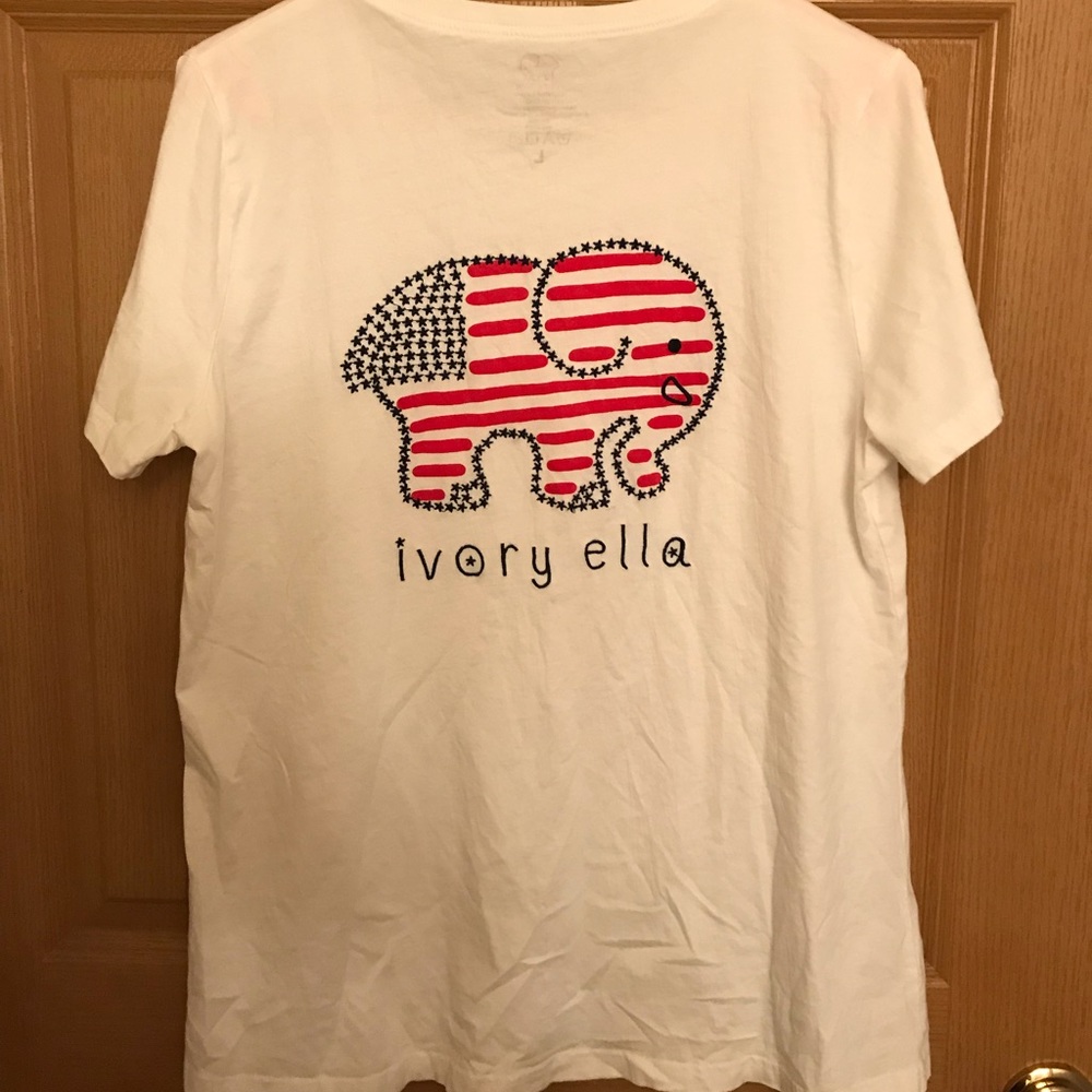 NWOT Red, White, & Blue Ivory Ella Tee